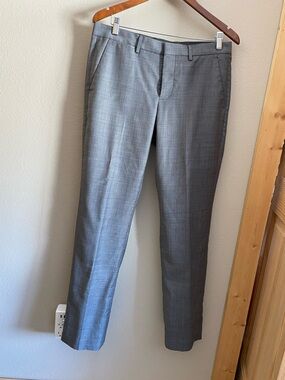 Express Photographer Grey Dress Pants - Classic Work Trousers